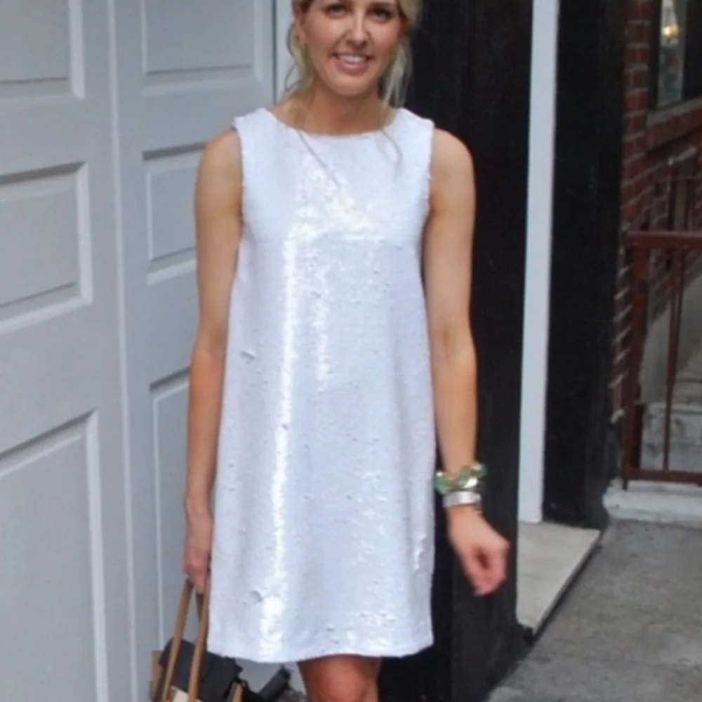 MADEWELL Broadway and Broome White Sequin Girlcore Dress XL - Picture 4 of 7